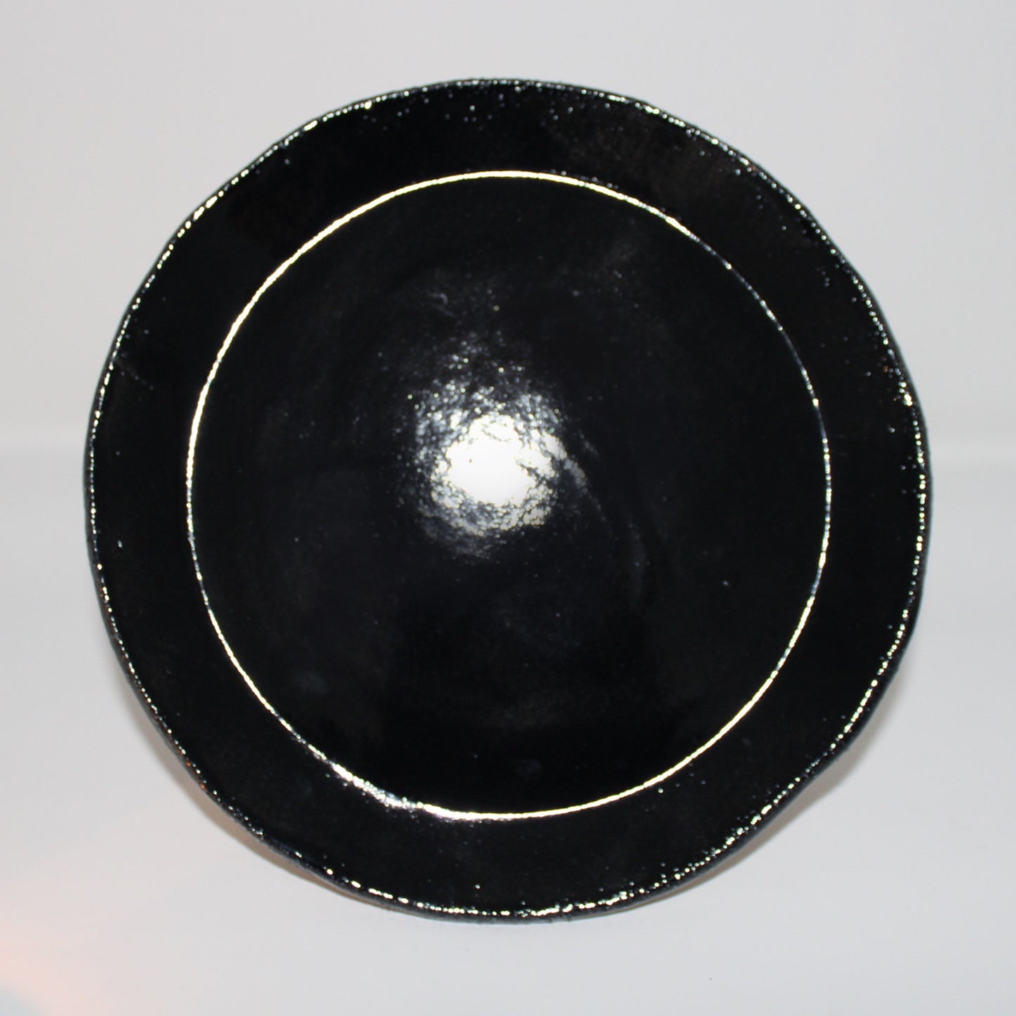 πͺππ πππππ βπππ | Handcrafted 8-Inch Dinner Plate in Glossy Black