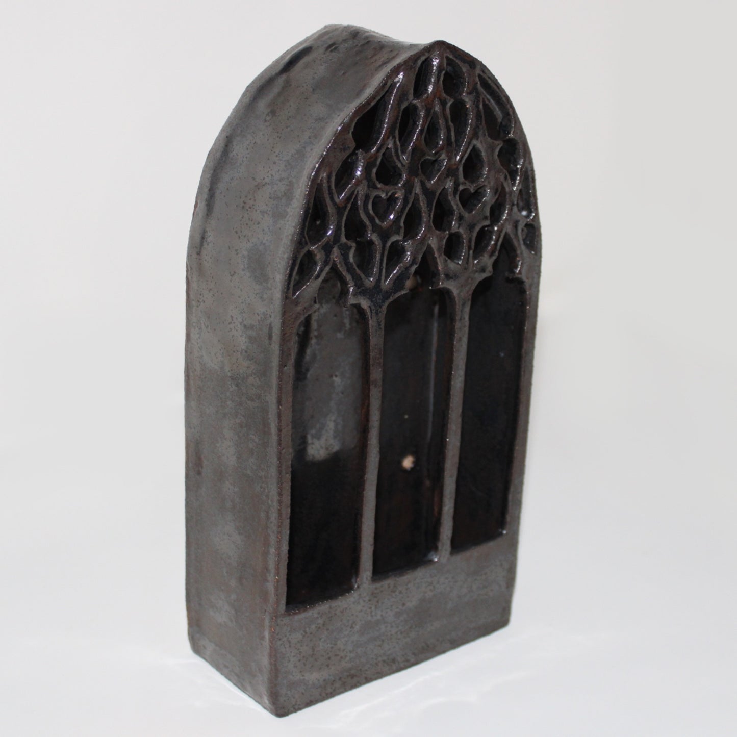 𝒮𝑎𝑐𝑟𝑒𝑑 ℋ𝑎𝑣𝑒𝑛 | Handcrafted Gothic Cathedral Ceramic Shrine | Spiritual Decor & Candle Holder | Unique Art Piece