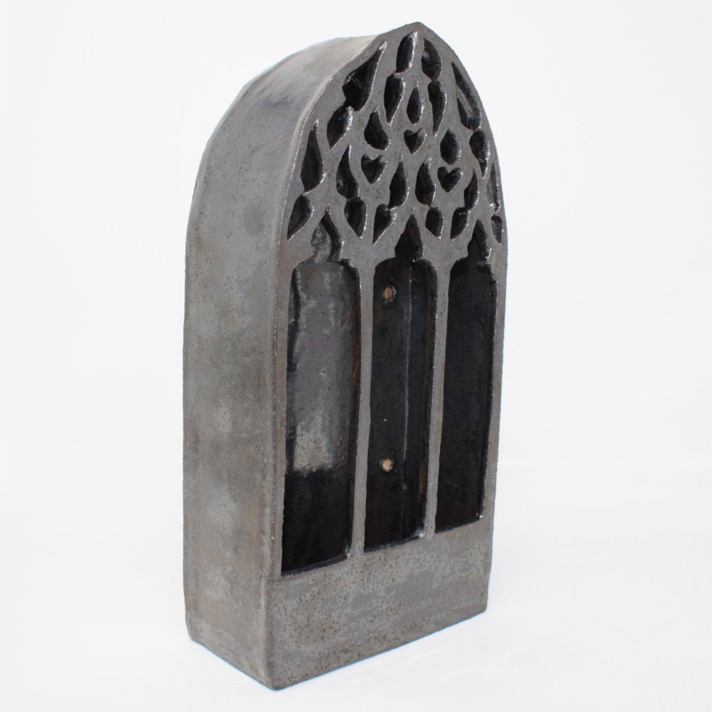 𝒮𝑎𝑐𝑟𝑒𝑑 ℋ𝑎𝑣𝑒𝑛 | Handcrafted Gothic Cathedral Ceramic Shrine | Spiritual Decor & Candle Holder | Unique Art Piece